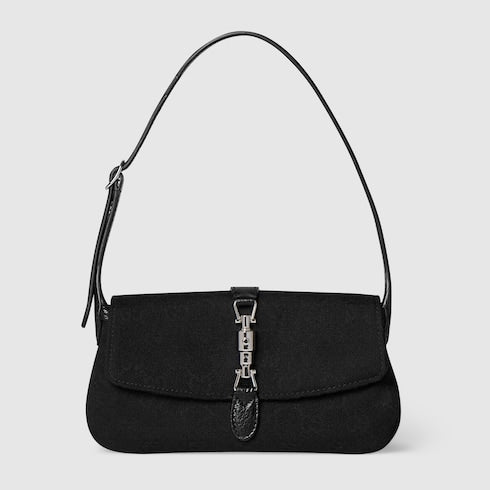 Gucci Jackie small shoulder bag - black GG canvas