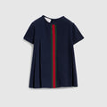 Baby cotton dress with Web - dark blue