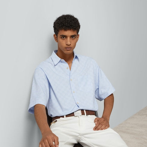 GG Supreme Oxford cotton shirt - light blue