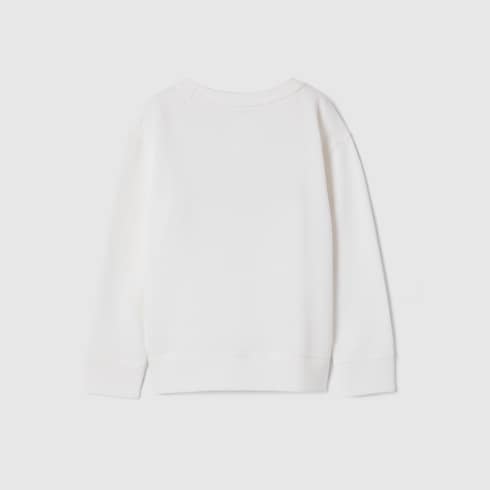 Children's cotton sweatshirt with print - white