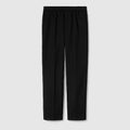 GG cotton blend canvas pant - black