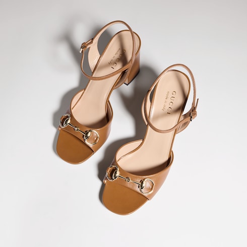 Women's Horsebit sandal - brown leather