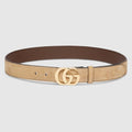 Cut GG Marmont belt - sand soft suede
