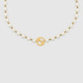Gucci Interlocking pearl necklace - light gold-toned brass