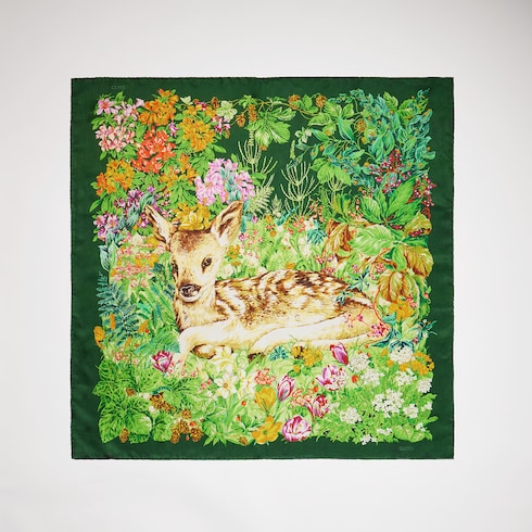 "Giardino di Seta" printed silk carré - muticolor