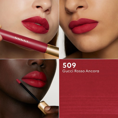 509 Gucci Rosso Ancora, Rouge à Lèvres Liquide Mat Lipstick - 509 Gucci Rosso Ancora
