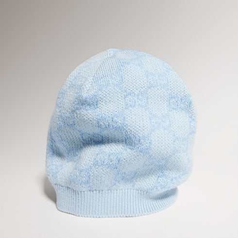 Baby GG cotton wool blend hat - light blue