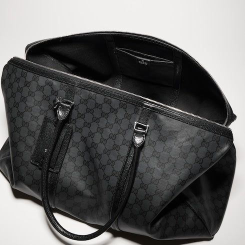 Gucci Essence Classic large duffle bag - black GG canvas