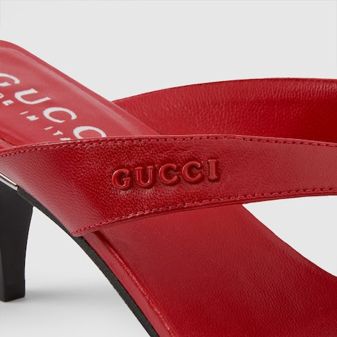 Women's Vittoria thong - red leather