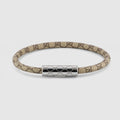 Bracelet with GG detail - beige and brown GG Supreme