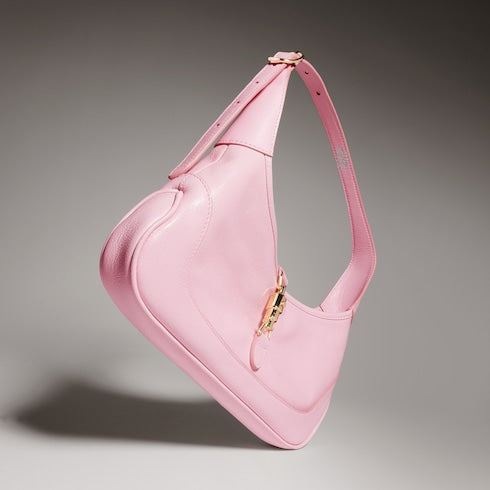 Jackie Slim medium shoulder bag - light pink leather