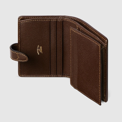 Gucci Jackie medium wallet - sand and brown GG canvas