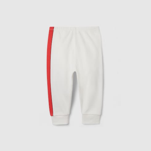 Baby cotton jogging pants - off white
