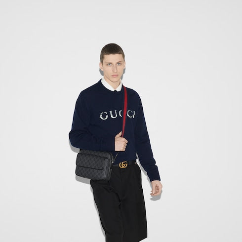 GG Black small crossbody bag - black GG Supreme canvas