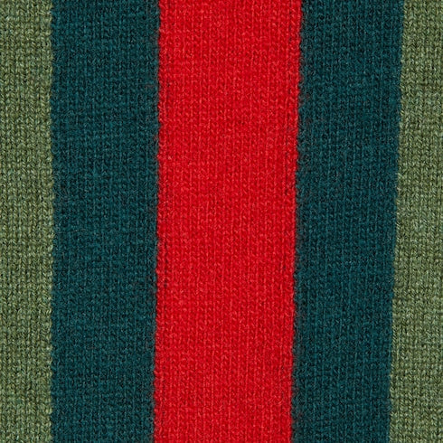 Knit cashmere sweater with ribbon - green