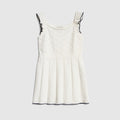 Children's GG cotton dress - ivory and navy