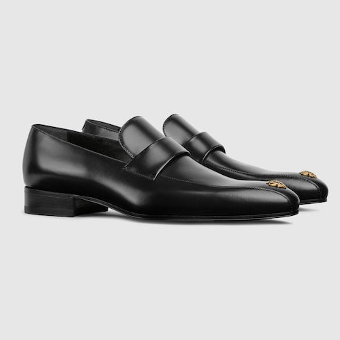 Men's loafer with Gucci Crest - black leather