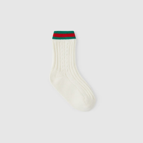 Baby cotton socks with Web - off white