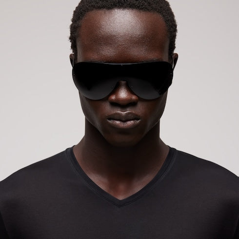 Mask frame sunglasses - black