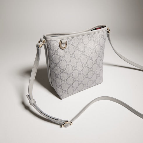 GG Emblem nano bucket bag - grey GG fabric