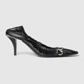 Women's Vittoria pump with elastic - black soft nappa leather
