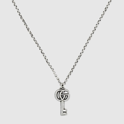 Double G Key Necklace - 925 Sterling Silver