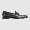 Men's studded loafer - black leather