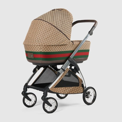 Gucci Bassinet-Stroller combo - beige and ebony GG canvas