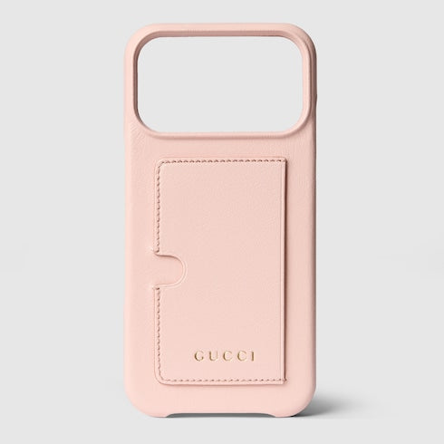 Case for iPhone 17 Pro Max - light pink leather