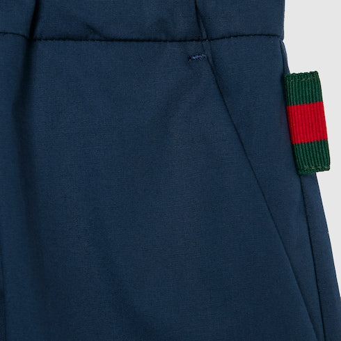Children's cotton poplin shorts - blue