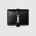 Gucci Jackie python medium wallet - black