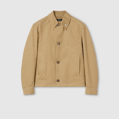 GG cotton gabardine jacket - beige