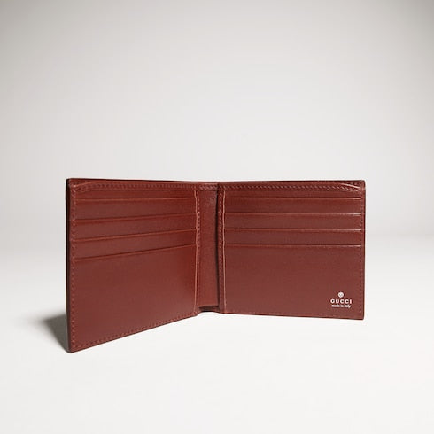 Aria bi-fold wallet - russet GG leather