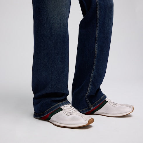 Men's Gucci Tempo sneaker - white mesh and suede