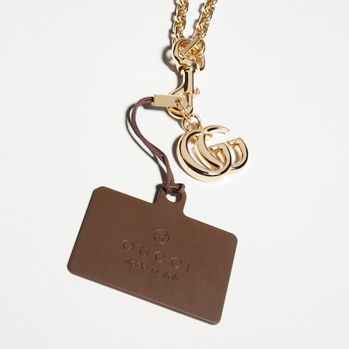 Lanyard phone holder with Double G - brown thermoplastic polyurethane