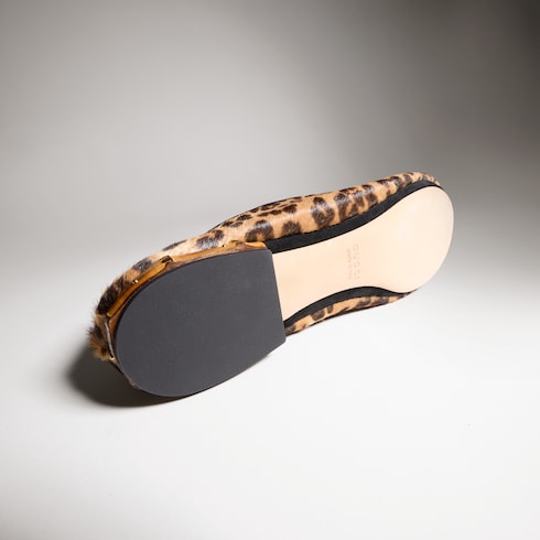 Women's ballerina with bamboo - brown and black