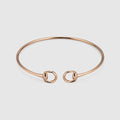 Gucci Horsebit 18k diamond bangle bracelet - 18k rose gold