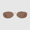Oval frame sunglasses - light gold
