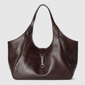 Mercato medium tote bag - dark brown leather