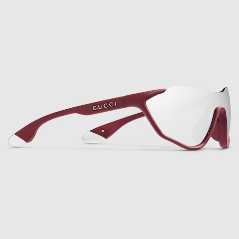 Mask-shaped sunglasses - Rosso Ancora red
