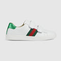 Teen Gucci Ace leather sneaker - white leather