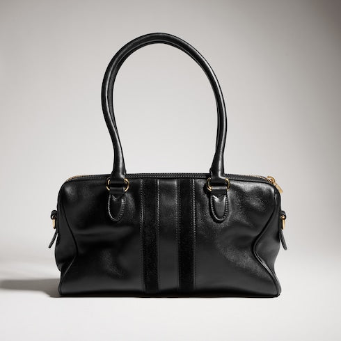 Borsetto medium boston bag - black leather
