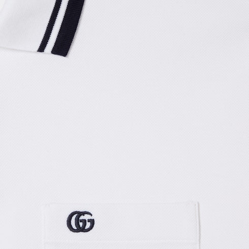 Cotton polo shirt - white