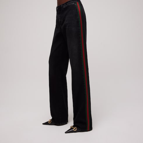 Stretch cotton denim with Web - blue