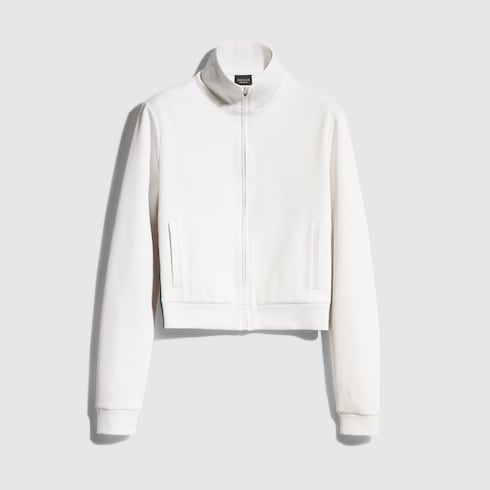 zip sweatshirt with Web - Rib cotton