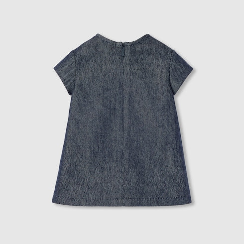 Baby denim dress with Web - dark blue