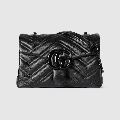 GG Marmont mini shoulder bag - black leather