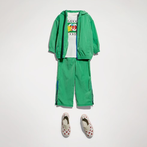 Children's cotton T-shirt with print - white