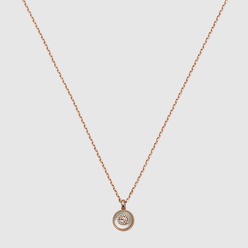 Gucci Interlocking diamond 18k necklace - 18k rose gold