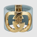 Gucci Interlocking cuff bracelet - icy blue leather